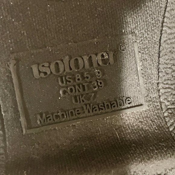 Isotoner Faux Fur Trimmed Micro-Suede Bootie Slippers Rubber Soles Gray Size 8.5 - Picture 9 of 11